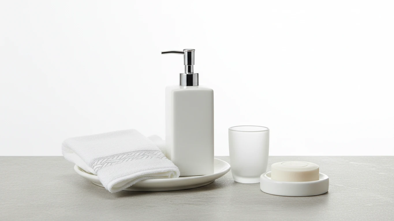 Kit de Lavabo Premium com Toalha Bordada
