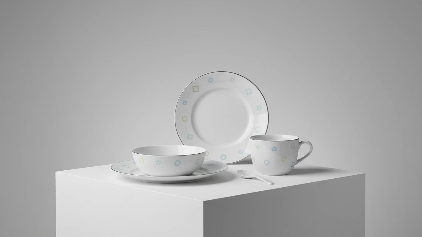 Kit de Louça de Porcelana Infantil