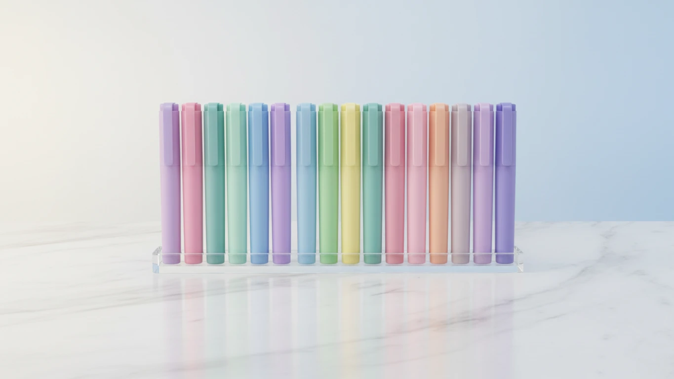 Kit de Marcadores em Tons Pastel