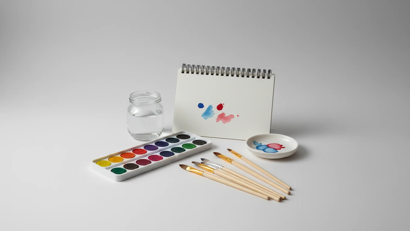 Kit de Materiais para Aquarela para Iniciantes