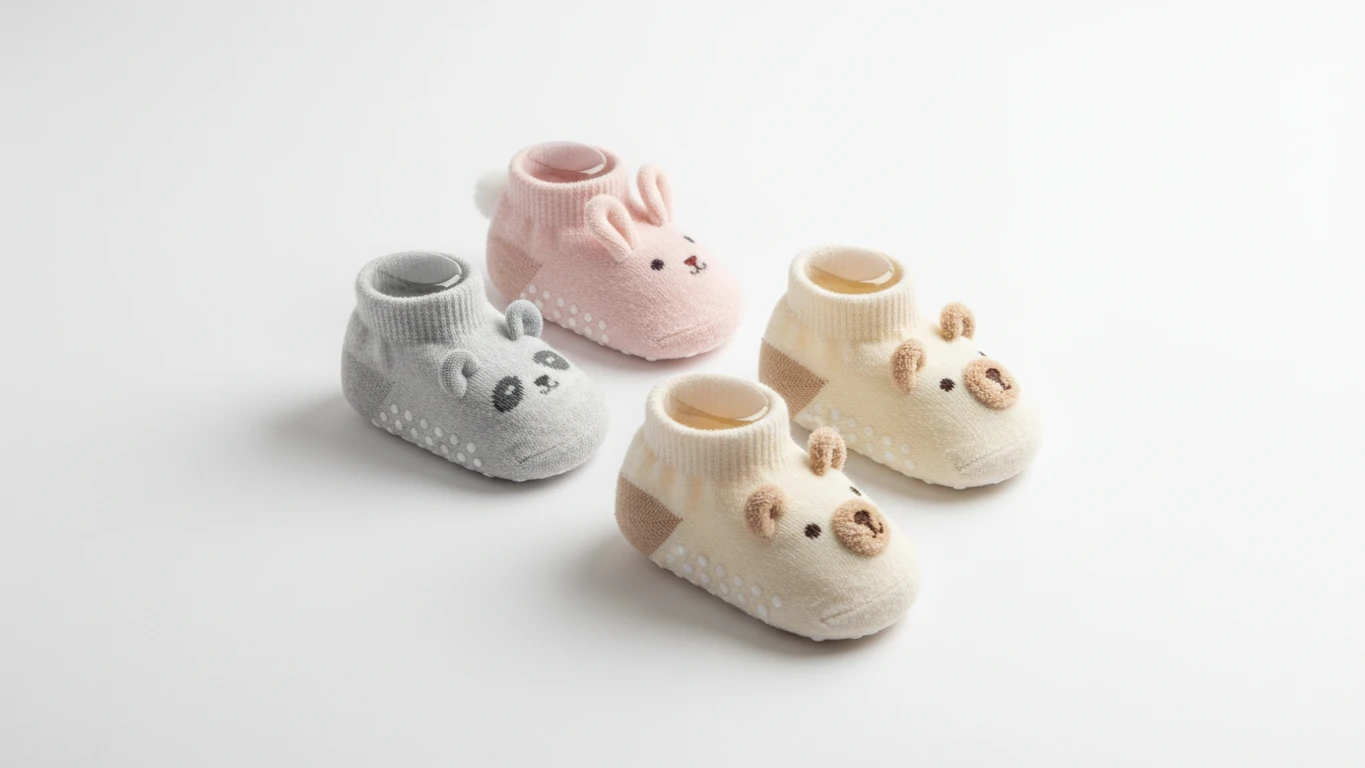 Kit de Meias-Sapatilhas Fofas para Bebê