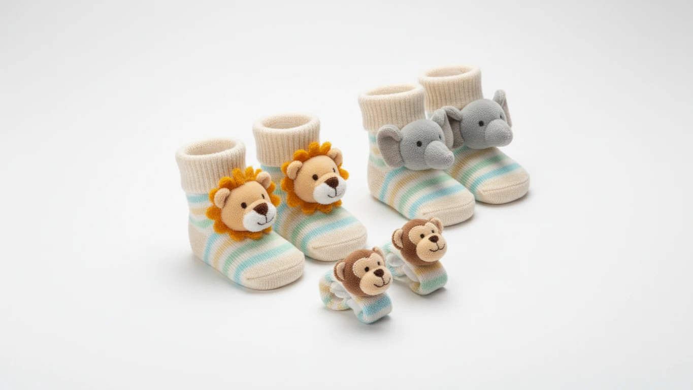 Kit de Meias e Pulseiras com Chocalho