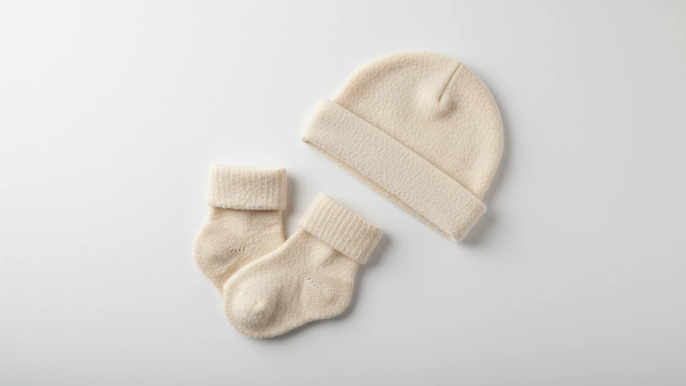 Kit de Meias e Touca em Algodão Orgânico