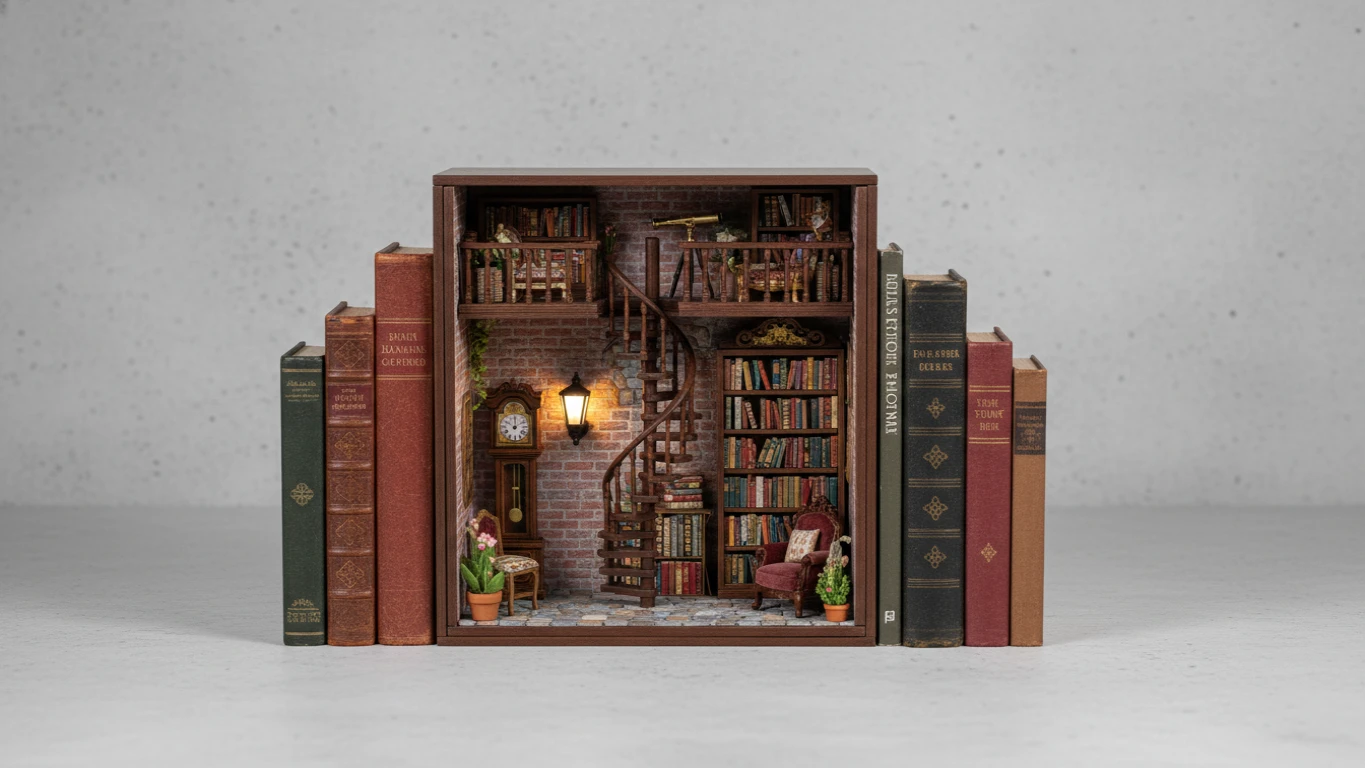 Kit de Miniatura de Estante (Book Nook)