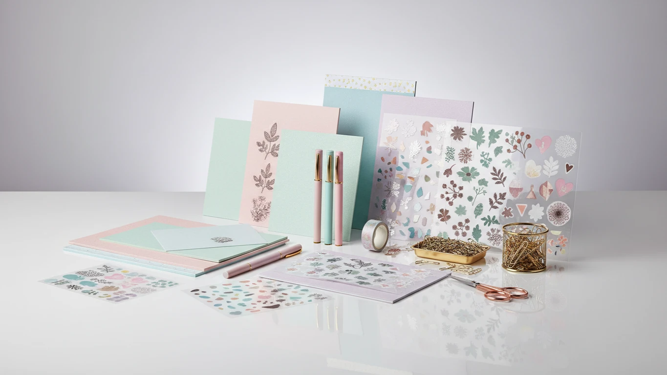 Kit de Papelaria Criativa e Adesivos