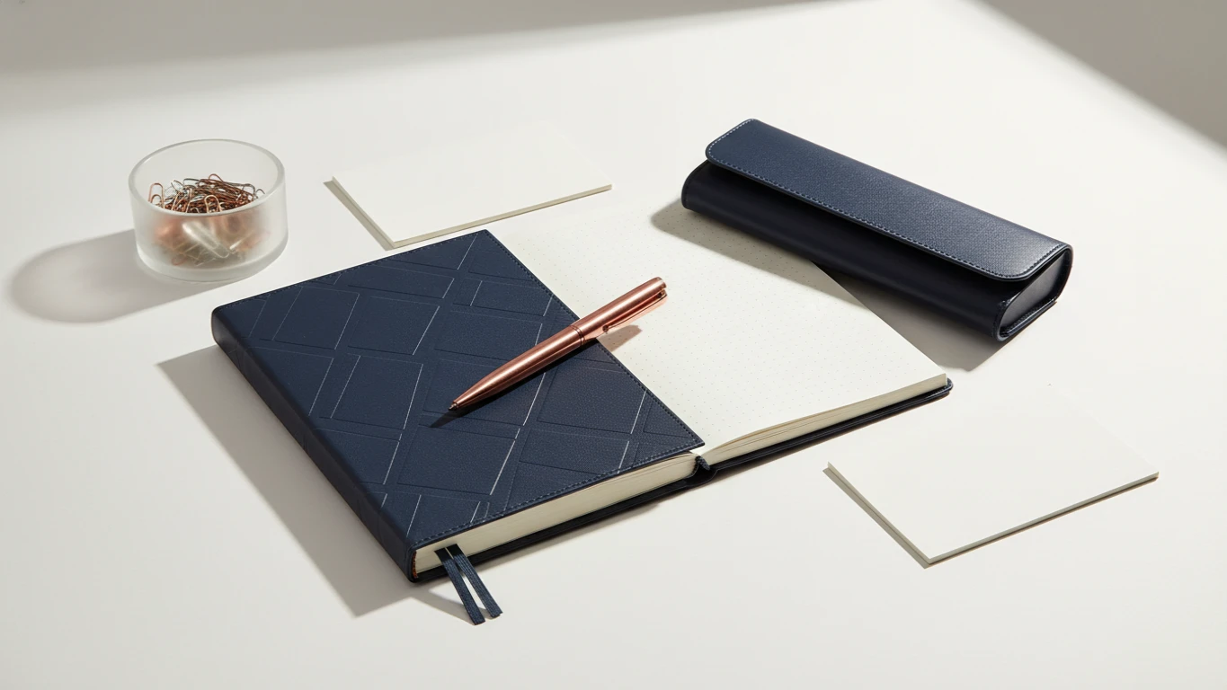 Kit de Papelaria Premium com Planner e Caneta