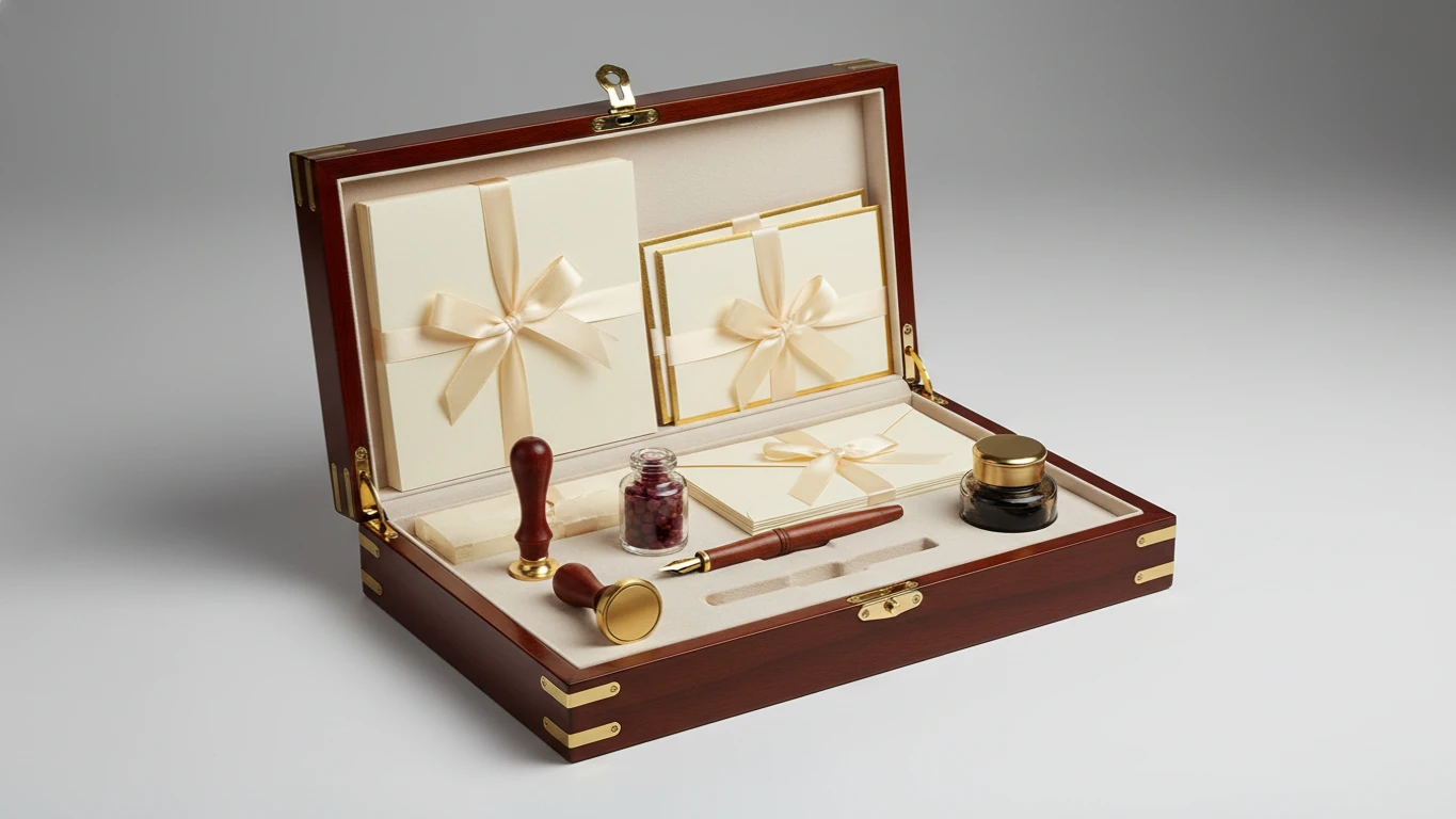 Kit de Papelaria de Luxo para Cartas