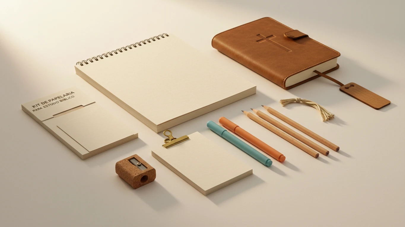 Kit de Papelaria para Estudo Bíblico