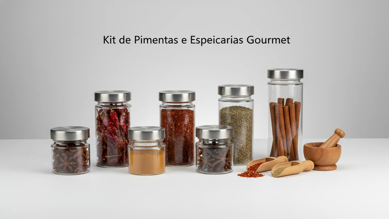 Kit de Pimentas e Especiarias Gourmet
