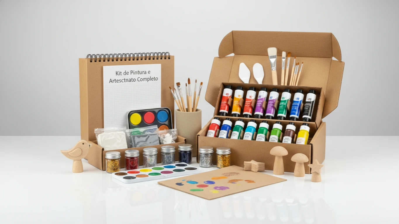 Kit de Pintura e Artesanato Completo