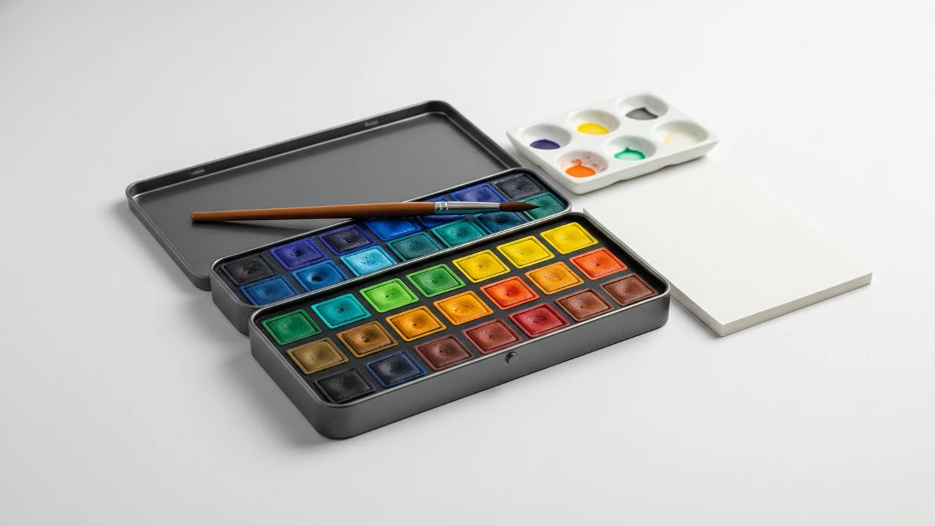 Kit de Pintura em Aquarela Profissional