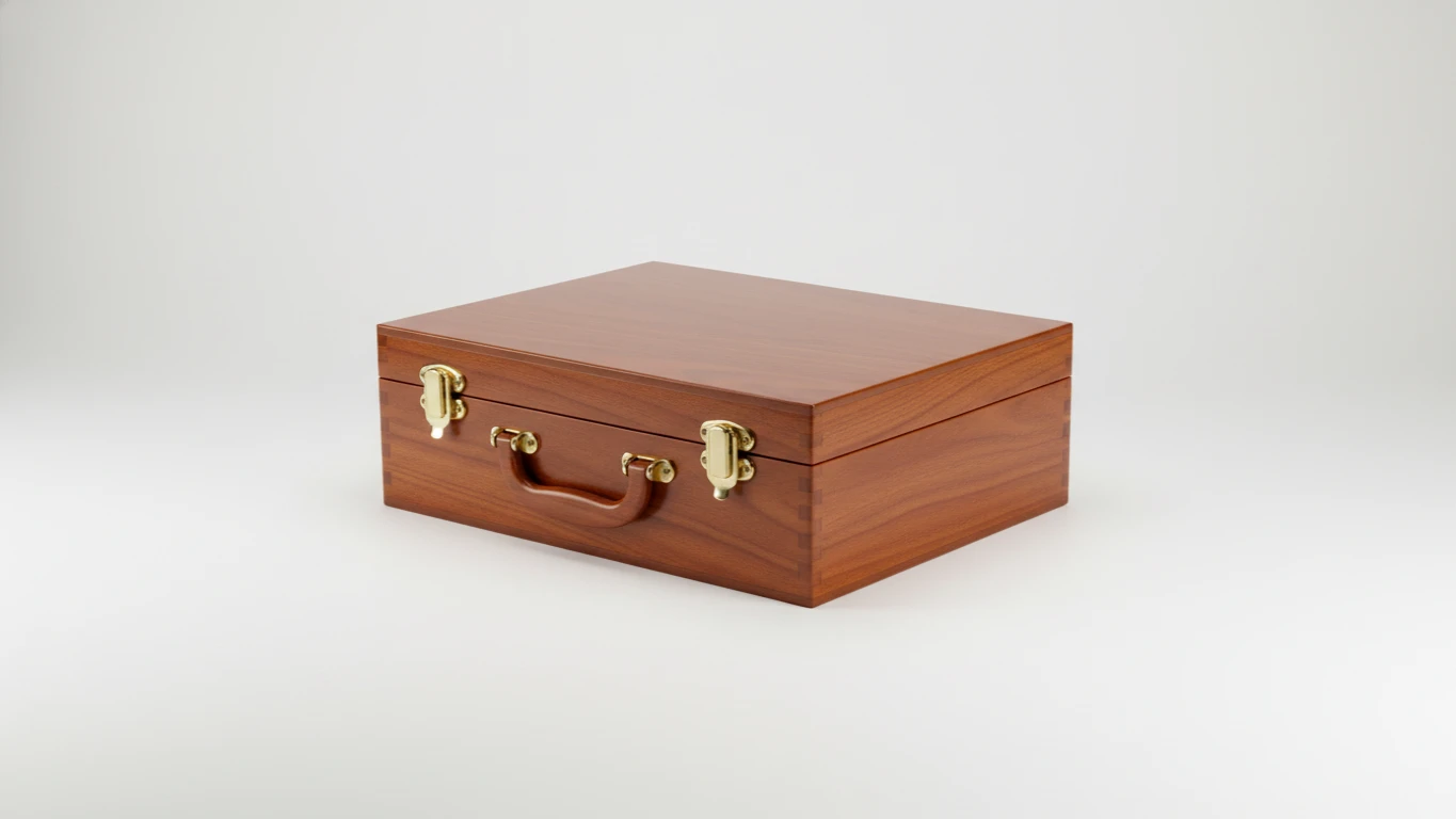 Kit de Pintura em Estojo de Madeira