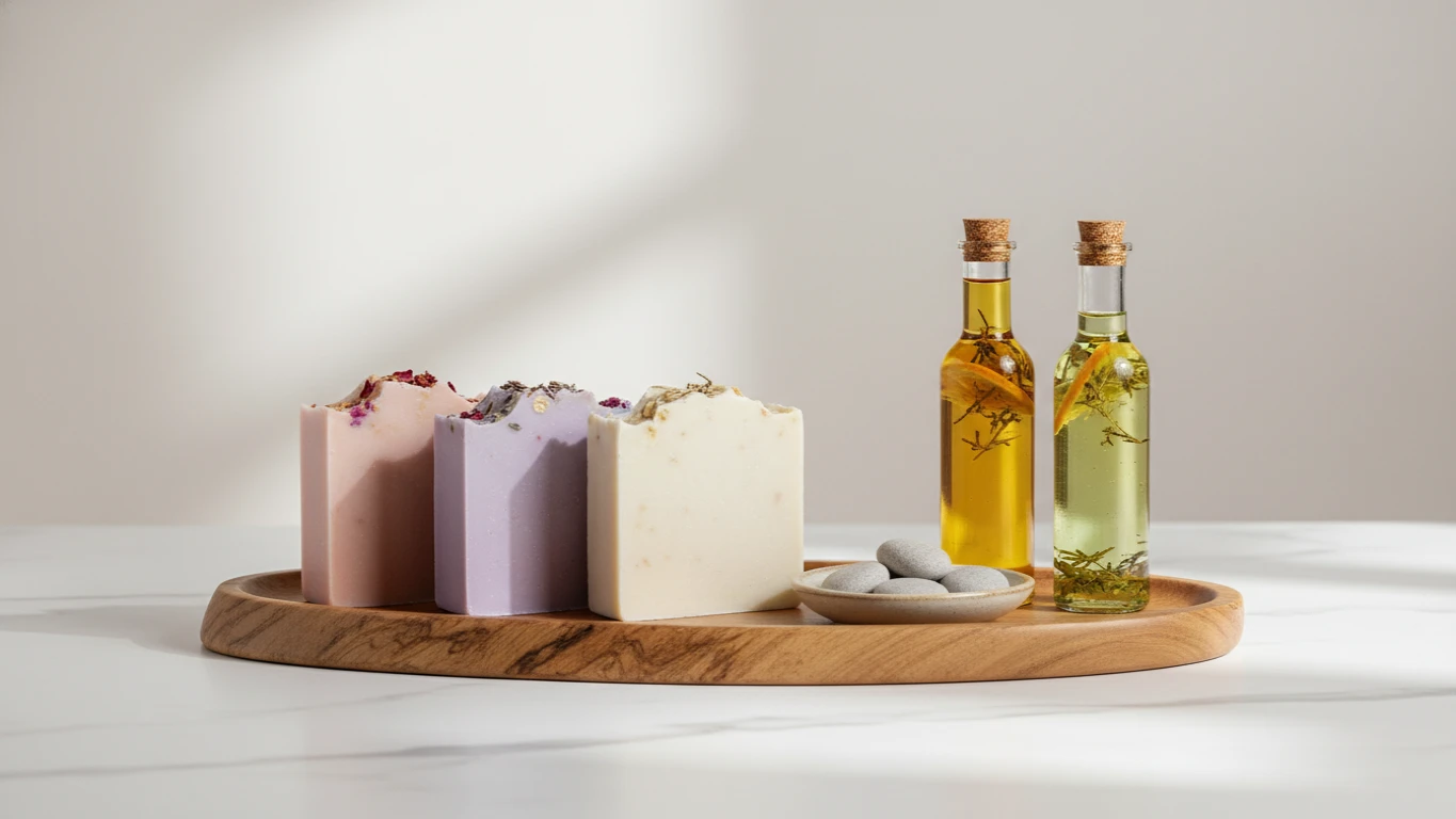 Kit de Sabonetes e Óleos de Banho Artesanais