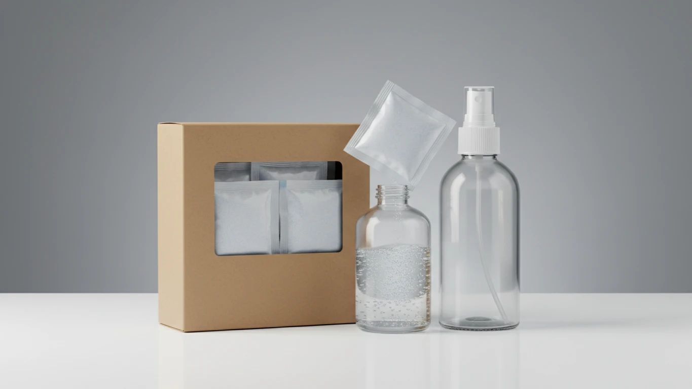 Kit de Sachês Efervescentes para Limpeza de Vidros