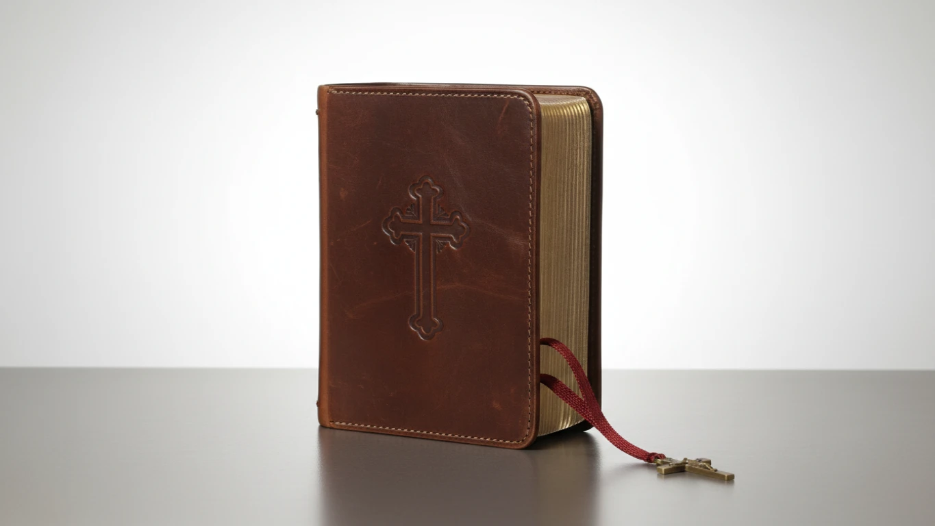 Livro de Orações com Capa em Couro