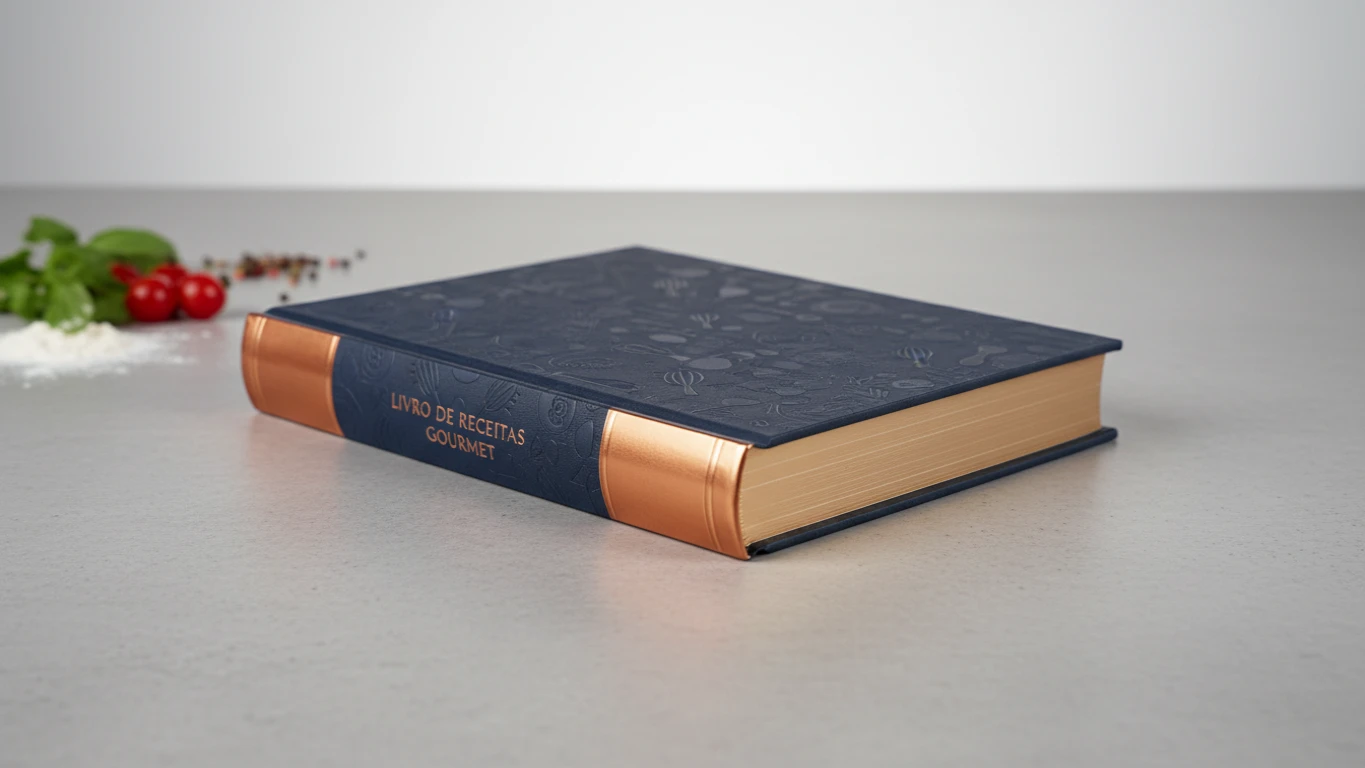 Livro de Receitas Gourmet de Capa Dura