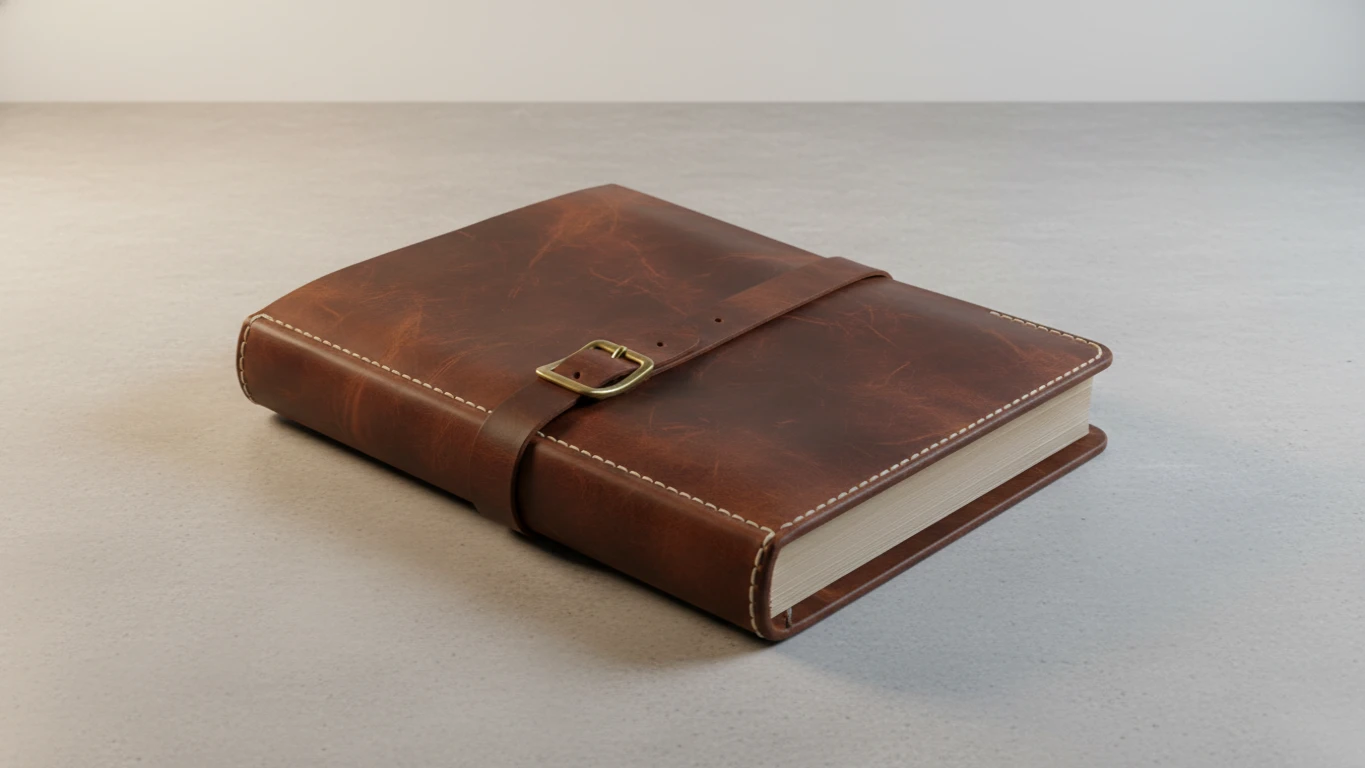 Livro de Receitas de Chef com Capa de Couro