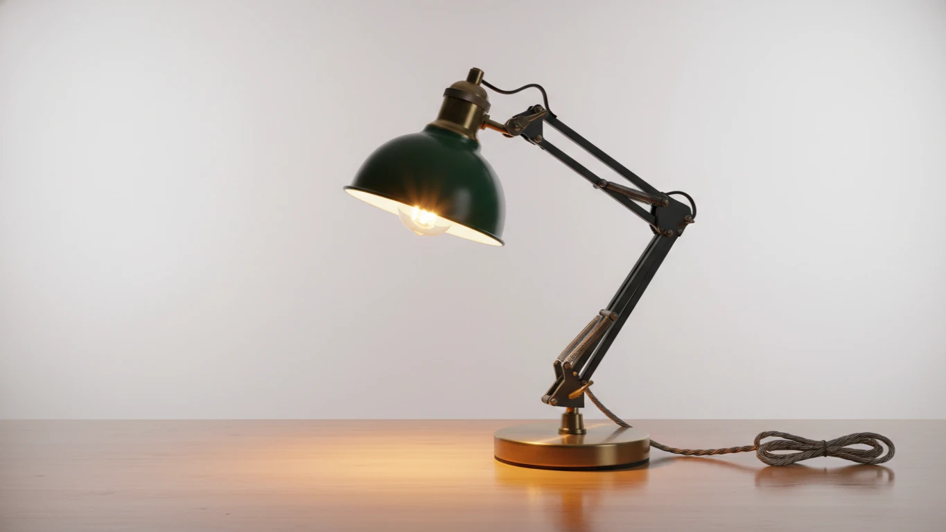 Luminária de Mesa Articulada em Estilo Vintage