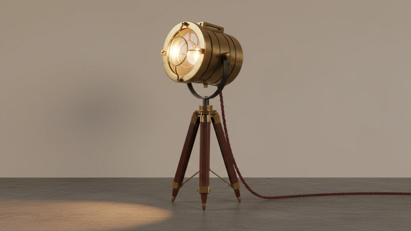 Luminária de Mesa Estilo Holofote Vintage