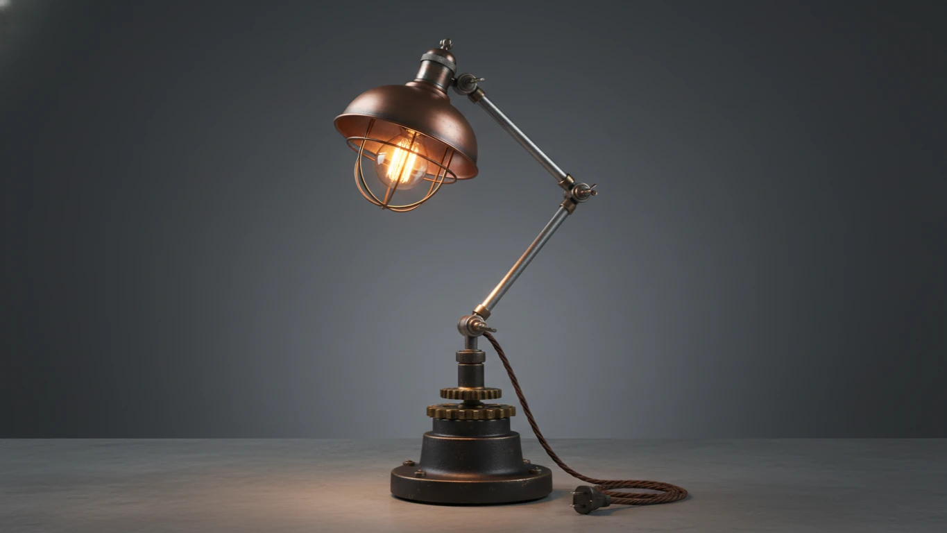 Luminária de Mesa Estilo Vintage Industrial