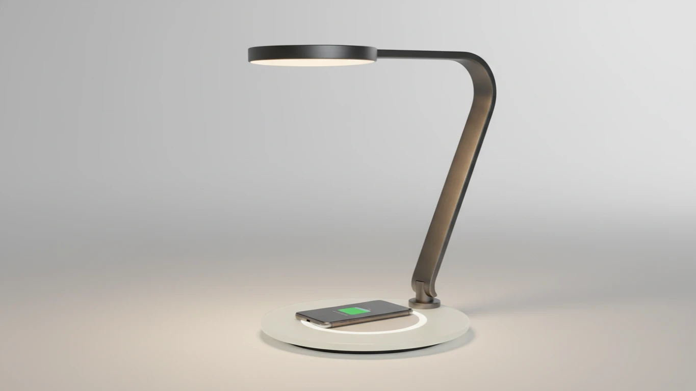 Luminária de Mesa com Carregador sem Fio