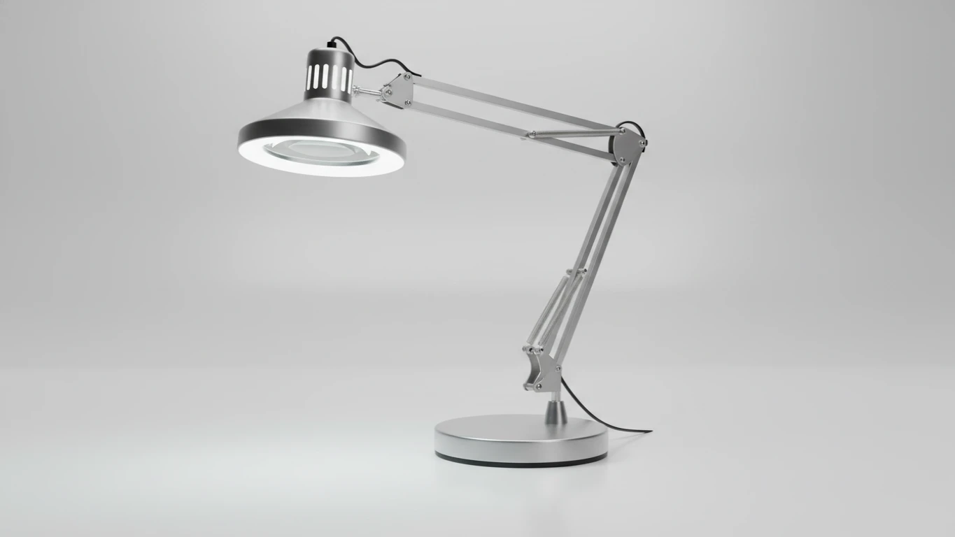 Luminária de Mesa com Lupa LED Articulada
