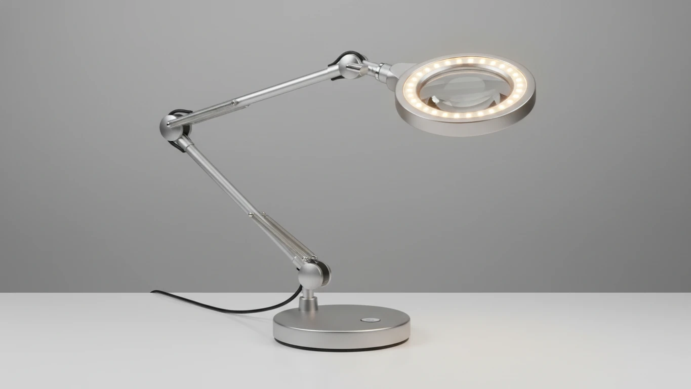 Luminária de Mesa com Lupa LED