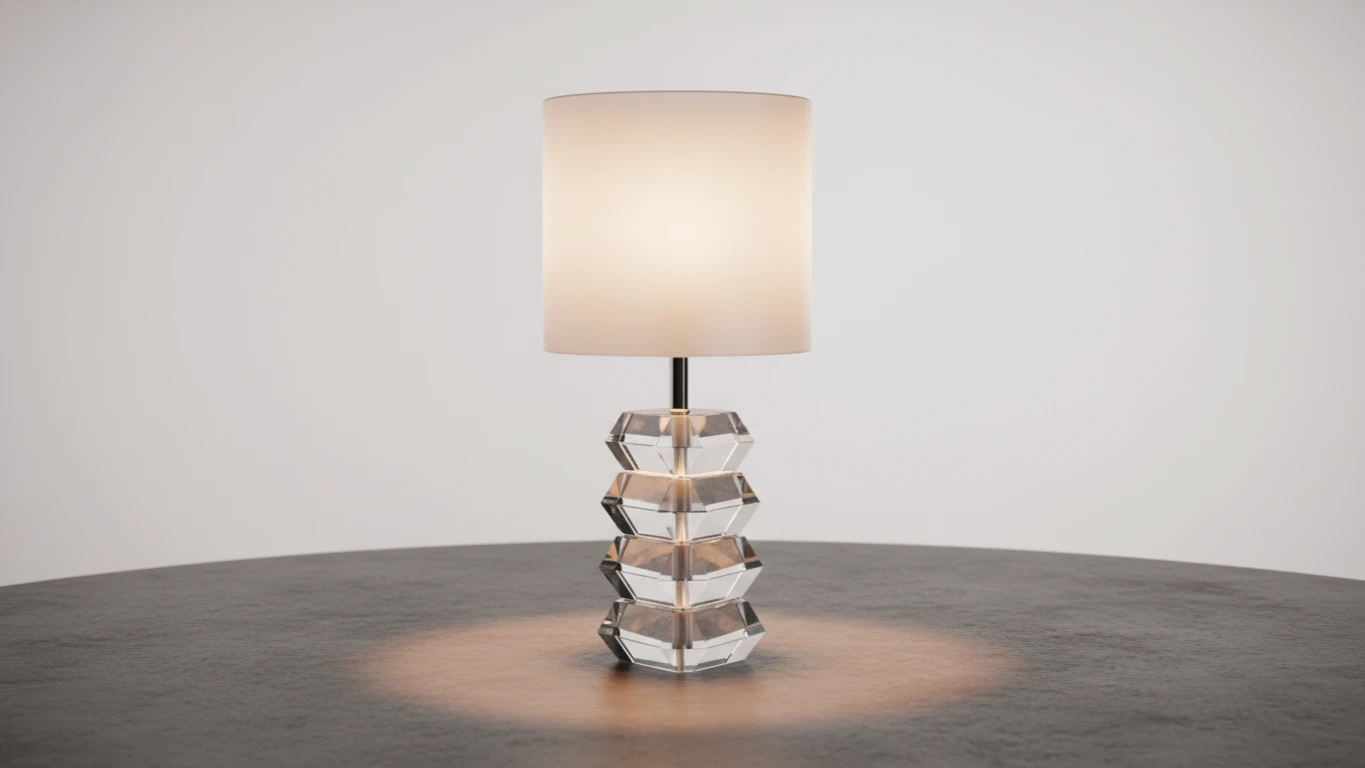 Luminária de Mesa de Design em Cristal