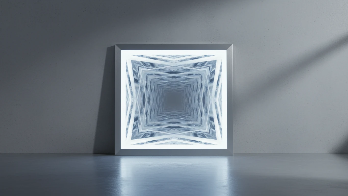 Luminária de Painel LED com Efeito 3D