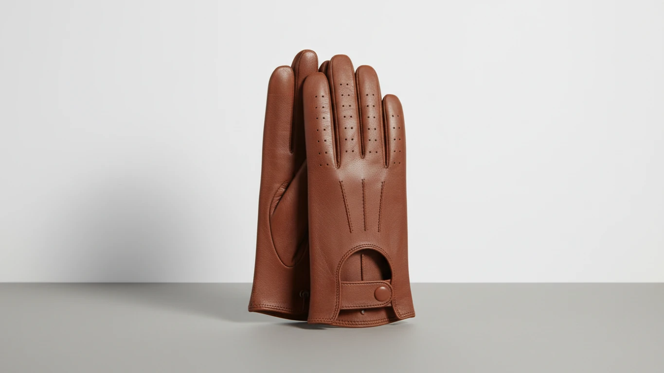 Luvas de Condução em Couro com Design Clássico