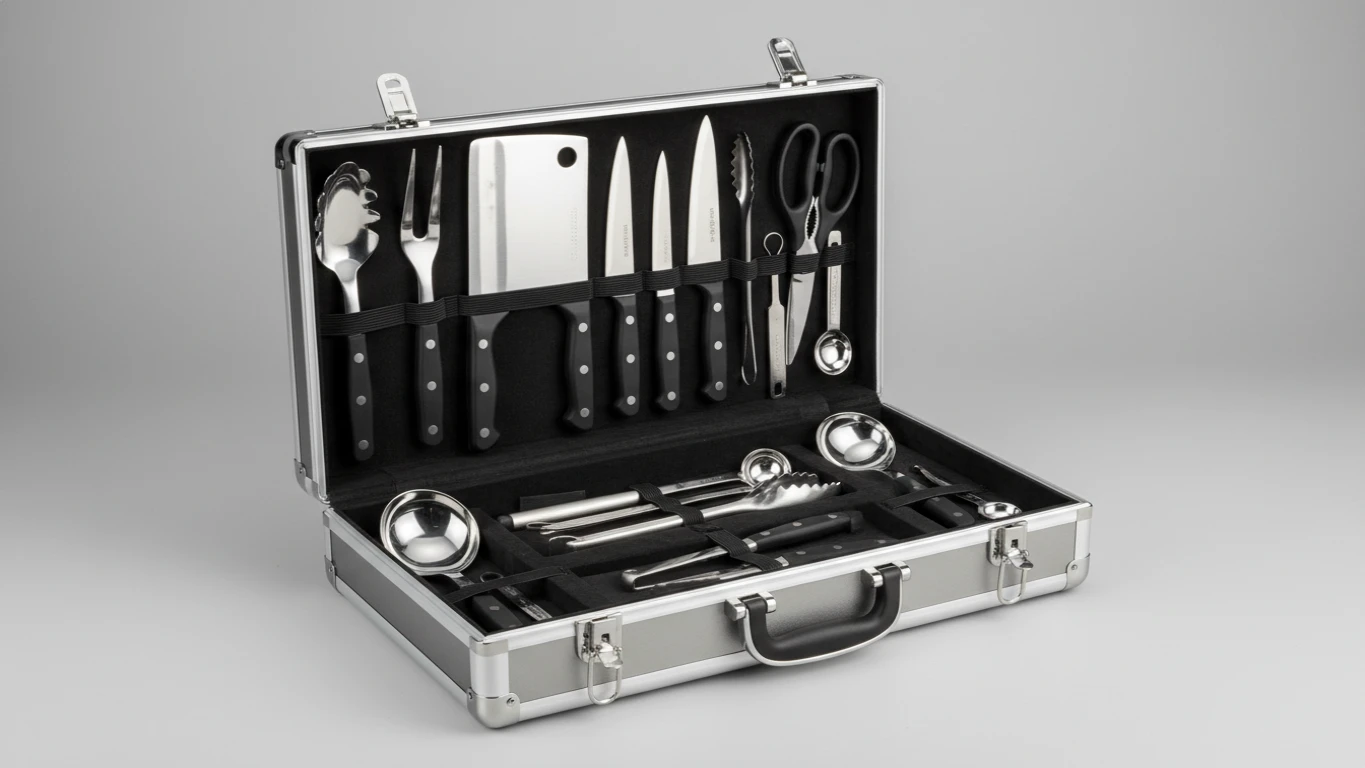 Maleta de Utensílios em Aço Inoxidável