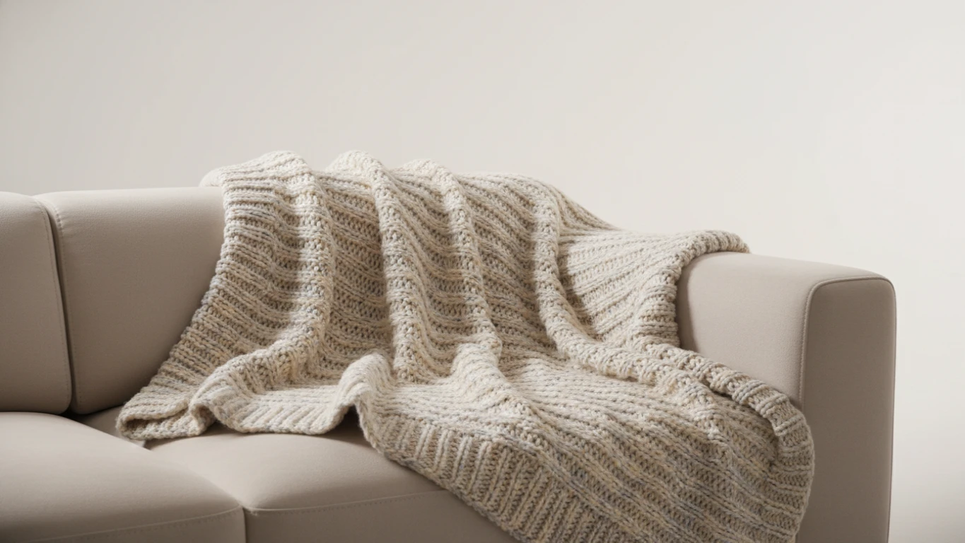 Manta Decorativa em Tricô