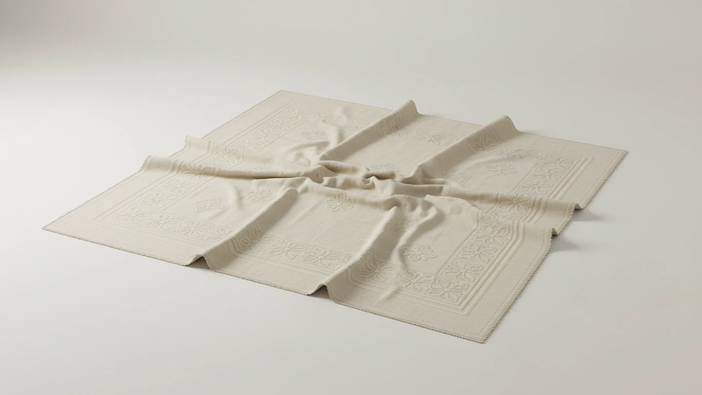 Manta de Algodão Pima Bordada