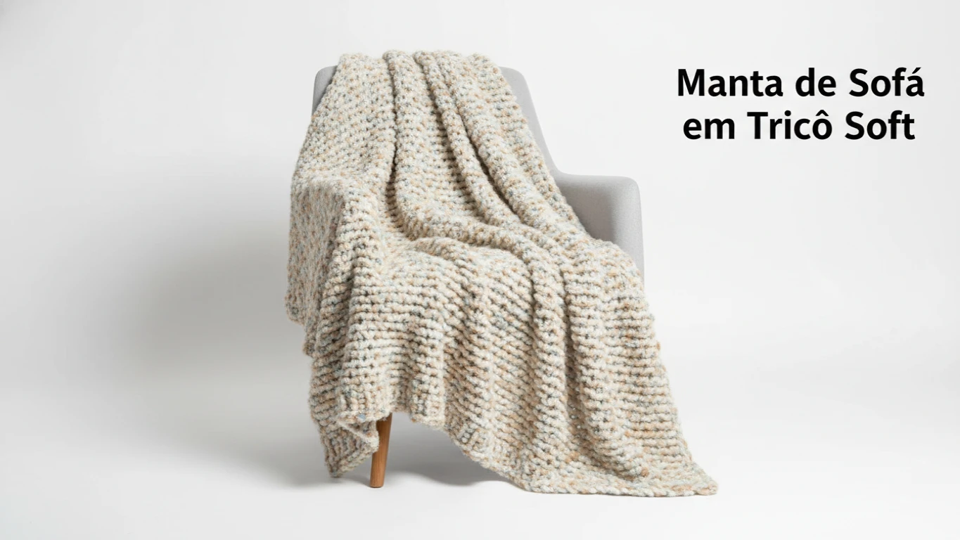 Manta de Sofá em Tricô Soft