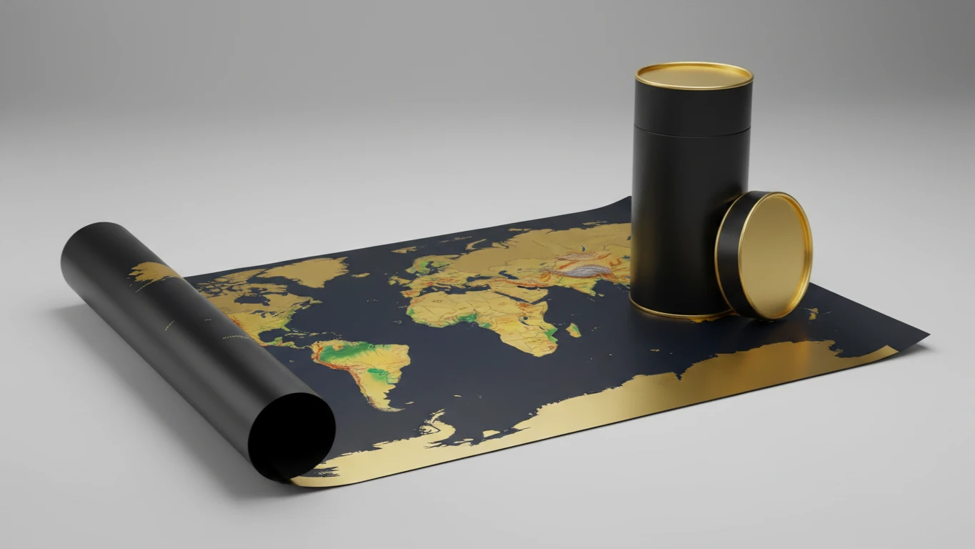 Mapa-múndi de Raspadinha Premium