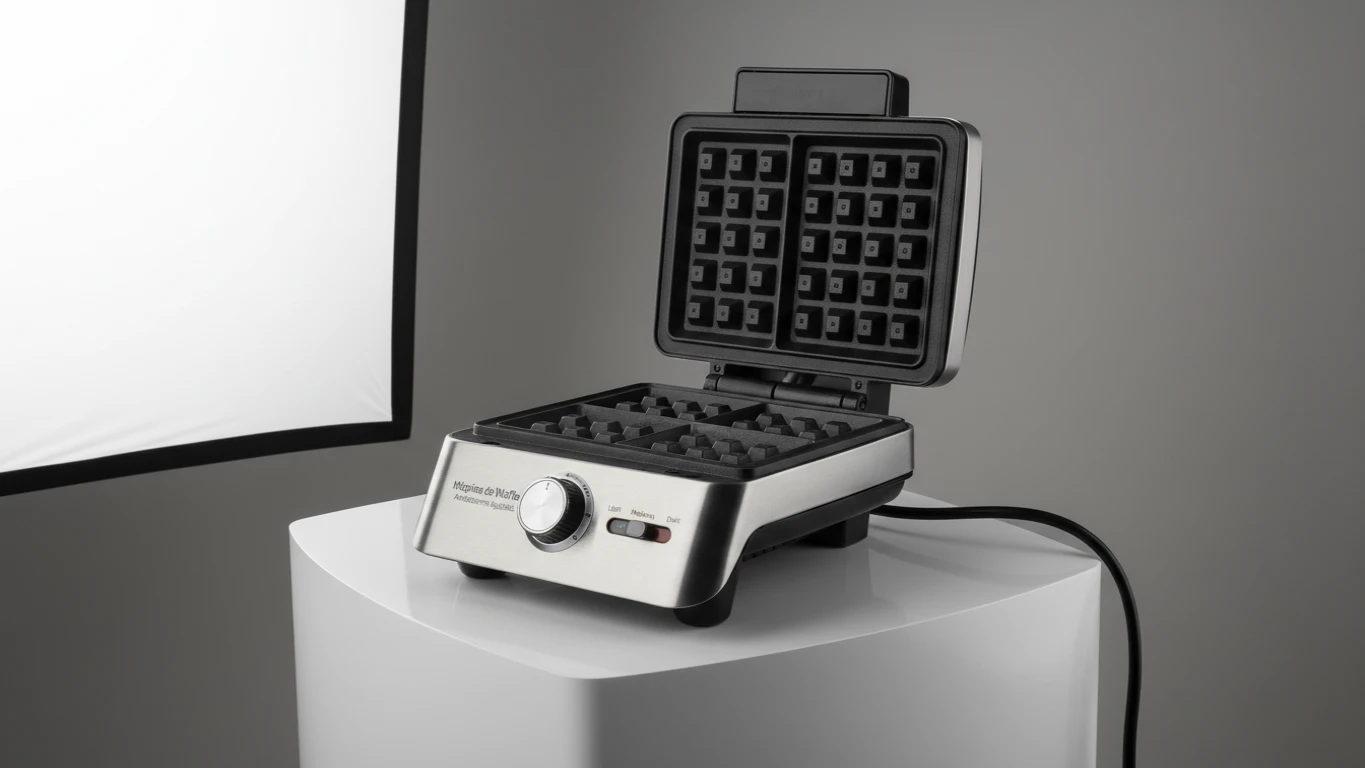 Máquina de Waffle Antiaderente Ajustável