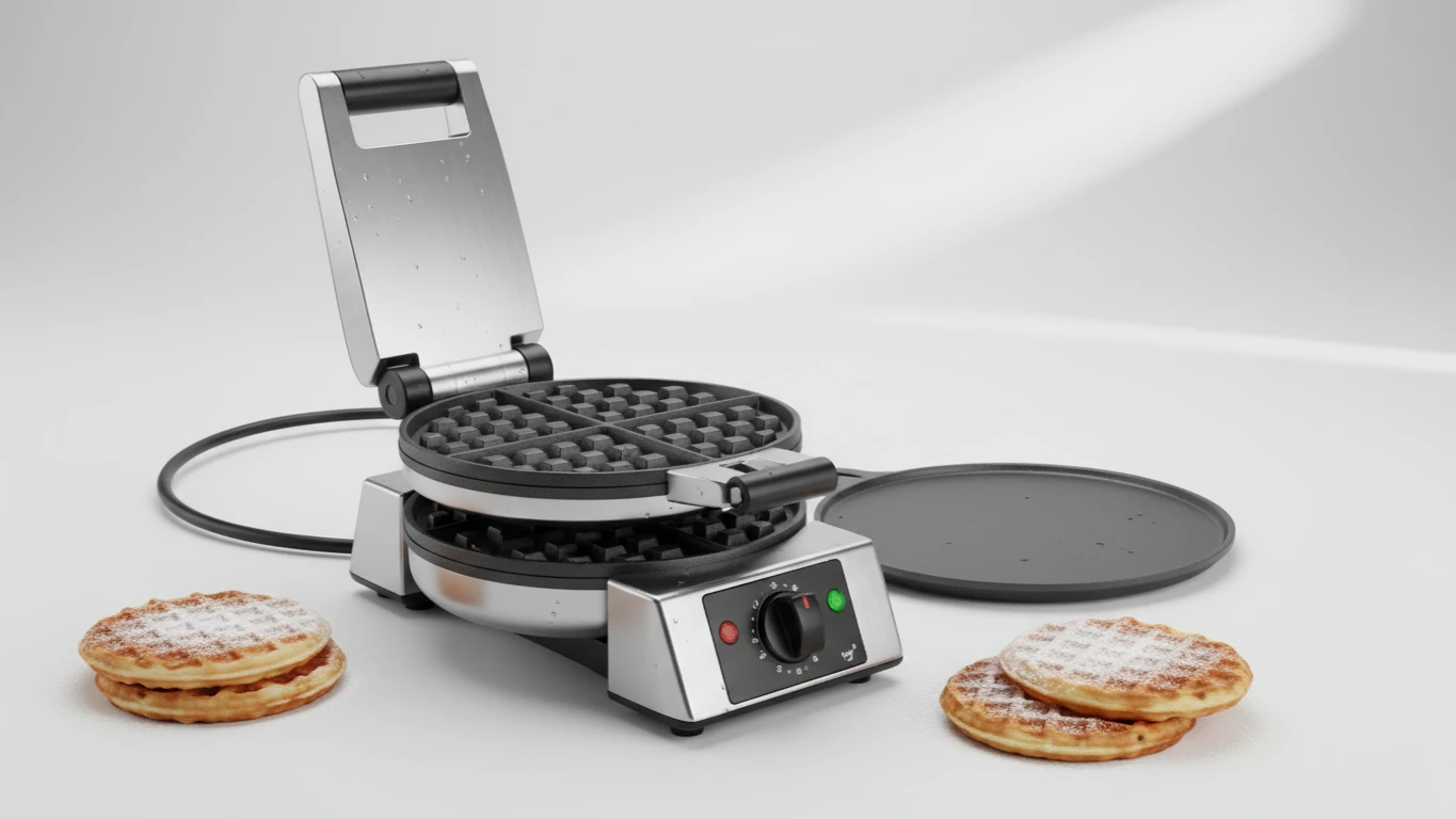 Máquina de Waffles ou Crepes Elétrica