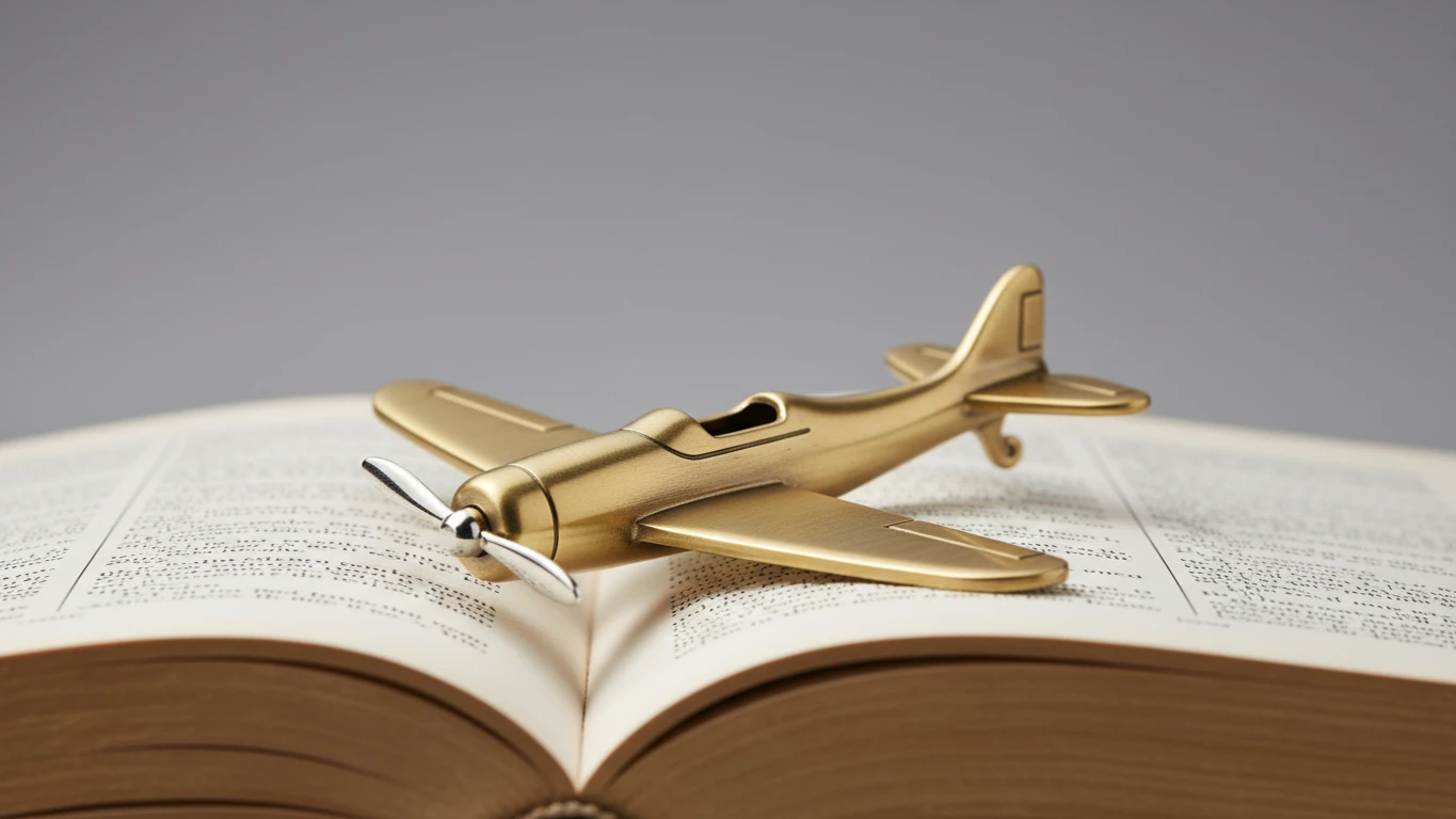 Marcador de Página de Metal em Formato de Avião