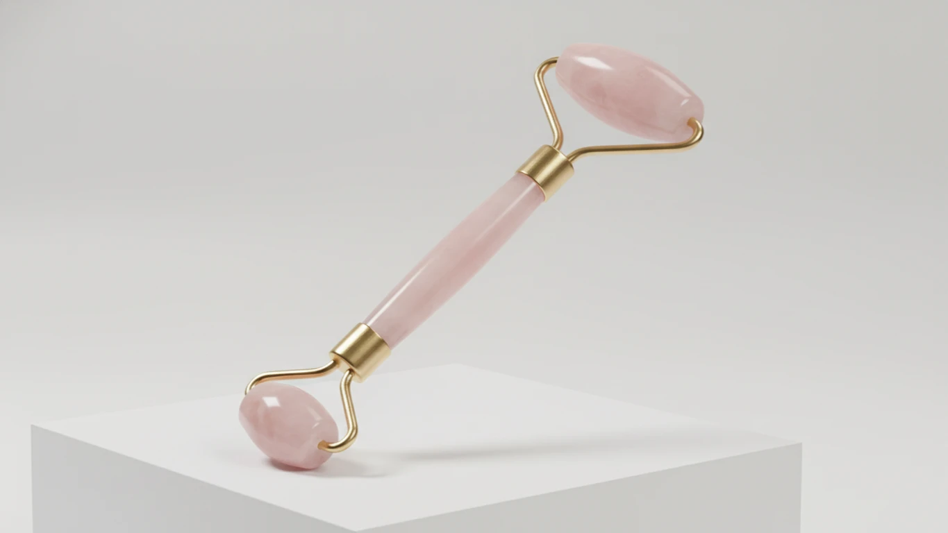 Massageador Facial de Quartzo Rosa