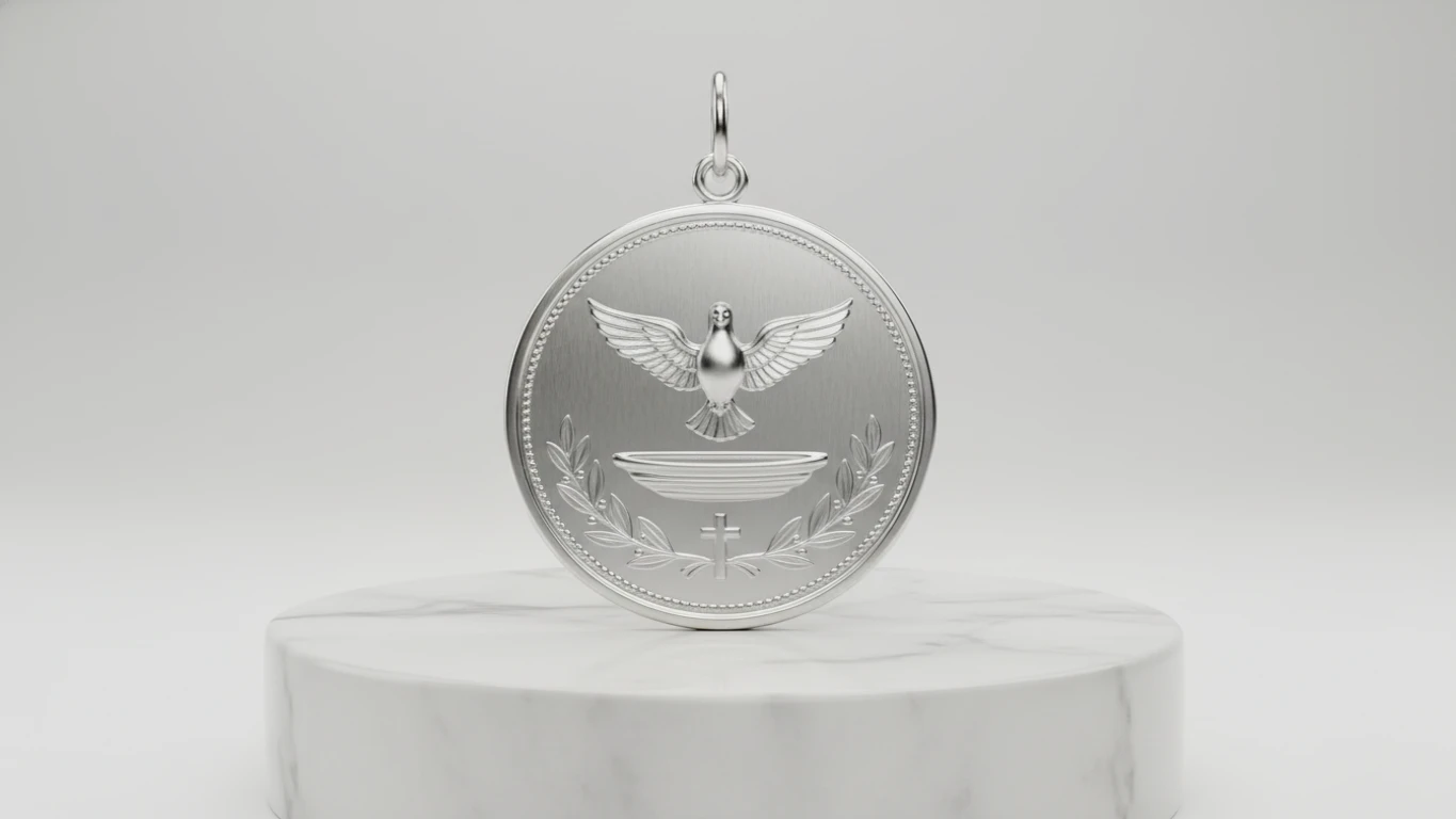 Medalha de Batismo em Prata