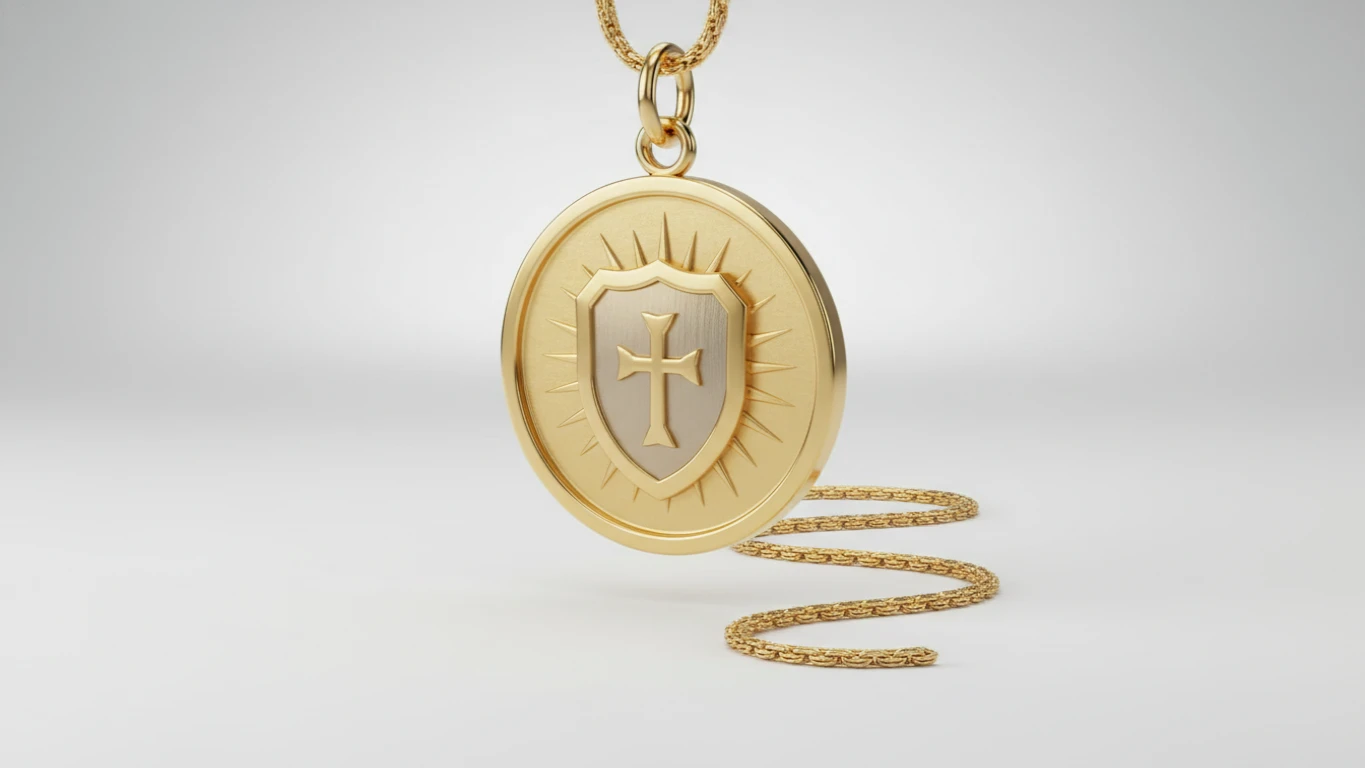 Medalha de Proteção em Ouro 18k