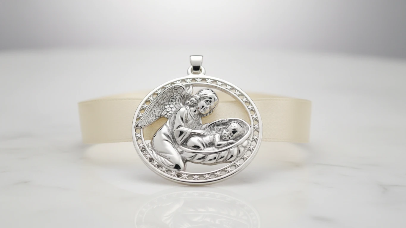 Medalhão de Berço Anjo da Guarda
