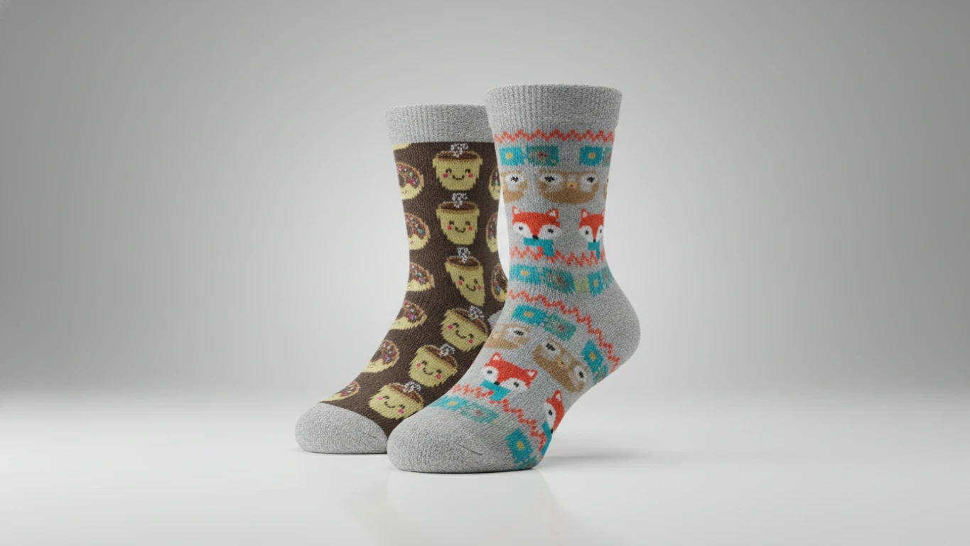 Meias Térmicas com Estampas Divertidas