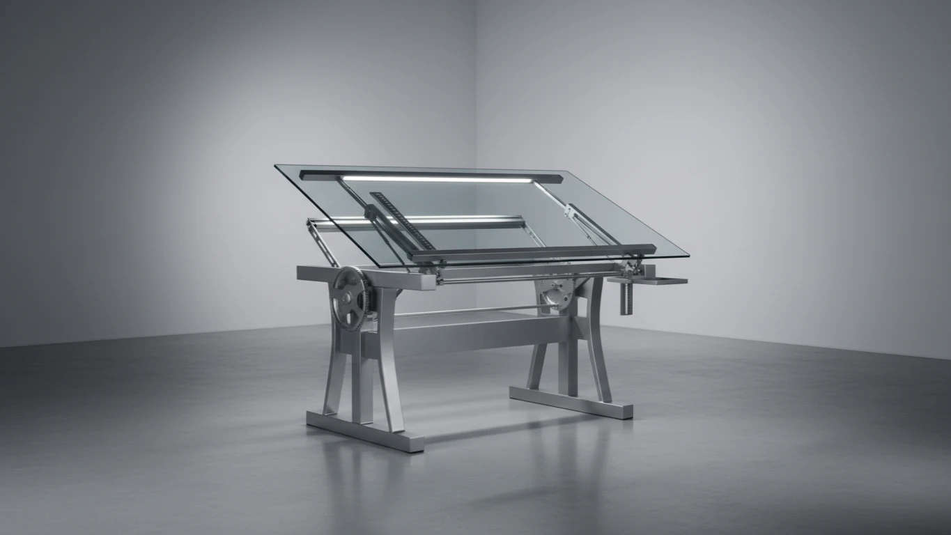 Mesa de Desenho Profissional com Tampo de Vidro
