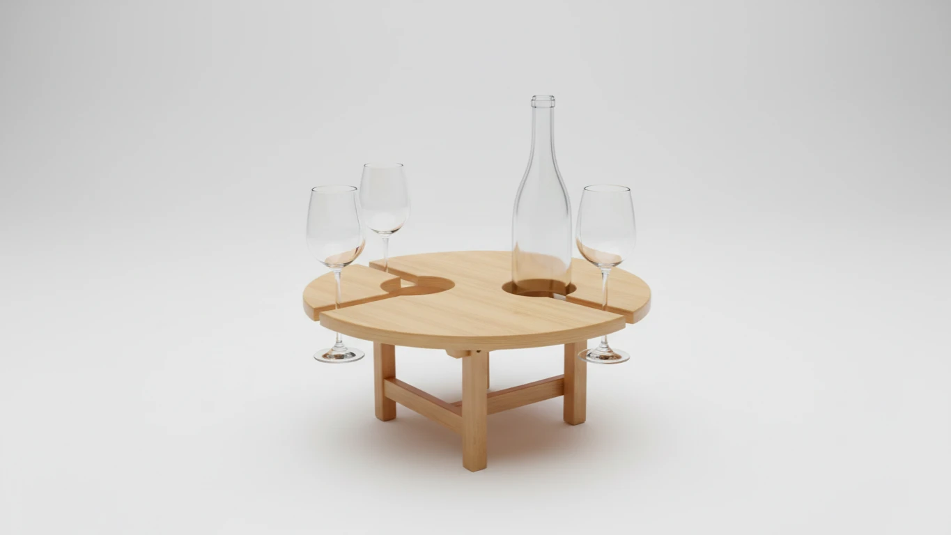 Mesa de Piquenique Portátil para Garrafas