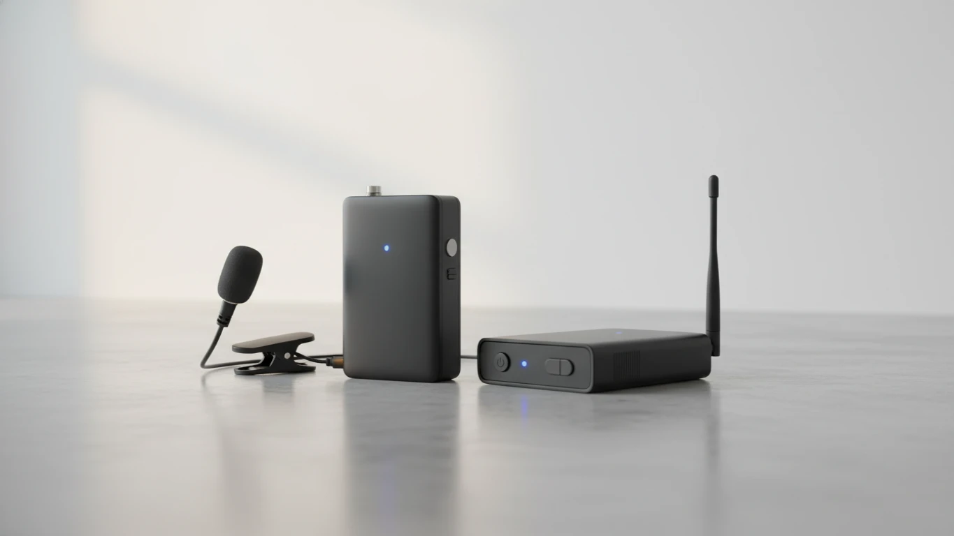 Microfone de Lapela Sem Fio Profissional