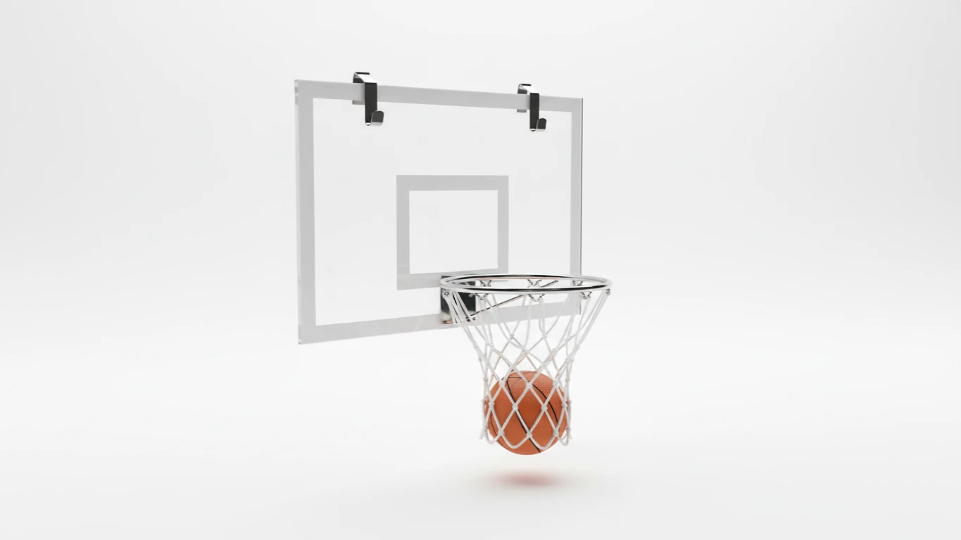 Mini Tabela de Basquete para Porta com Aro de Aço