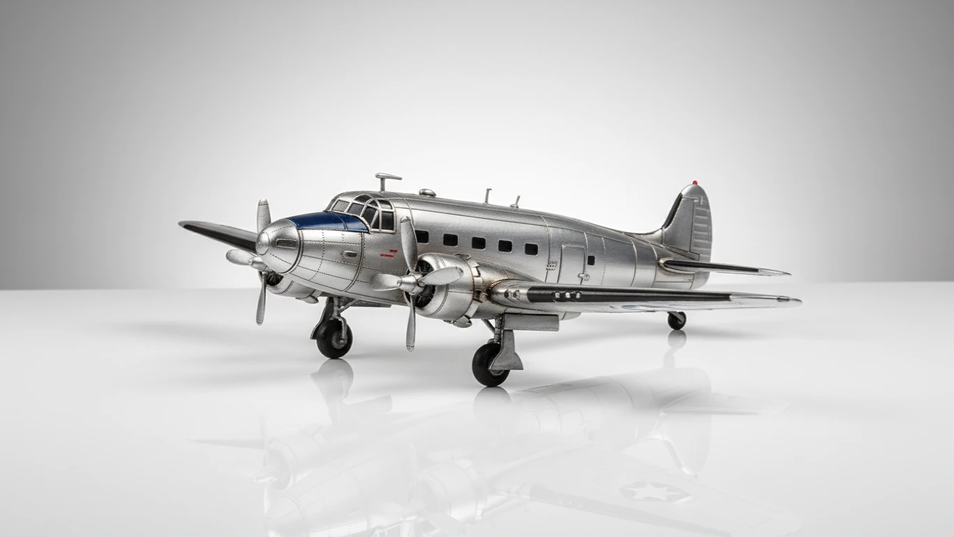 Miniatura Colecionável de Aeronave em Metal