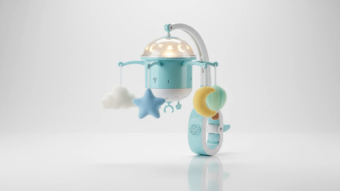 Móbile Musical Rotativo para Berço com Projeção