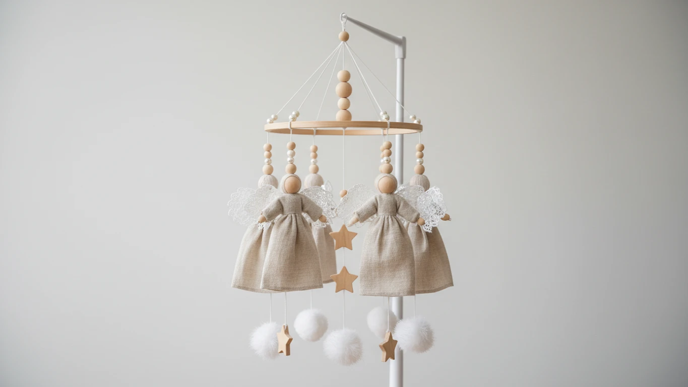 Móbile de Berço Artesanal de Anjos
